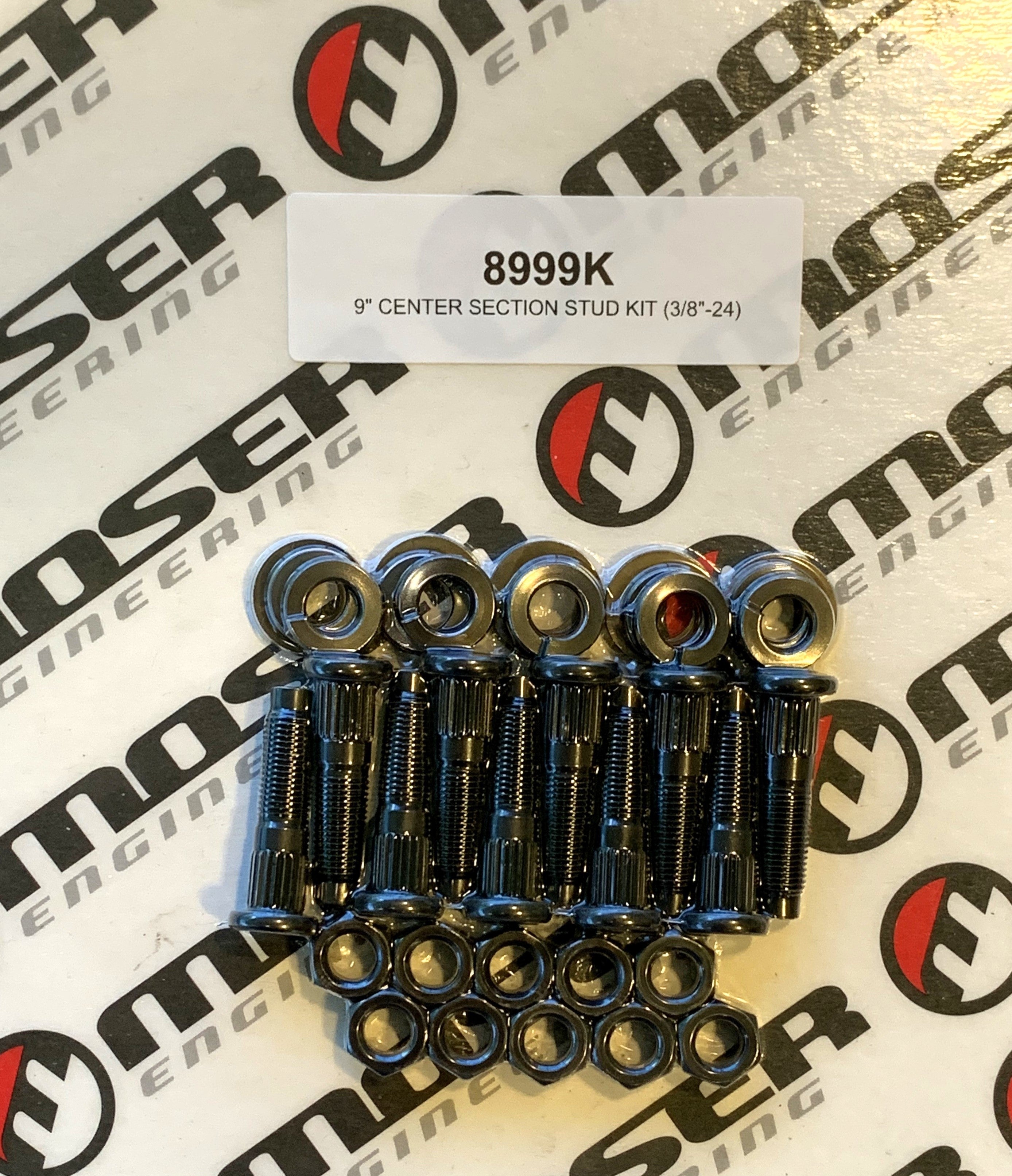 Moser Rear Axle Assembly Housing Stud - 3/8-24 in Thread - Ford 9 in (Set of 10)
