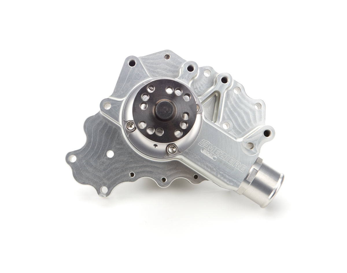 Meziere 400 Series Aluminum Water Pump - Polished -  Small Block Ford