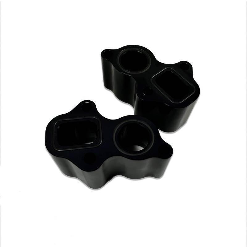 Meziere Water Pump Spacer - 1-3/4 in Thick - O-Rings - Black - GM LT-Series (Pair)