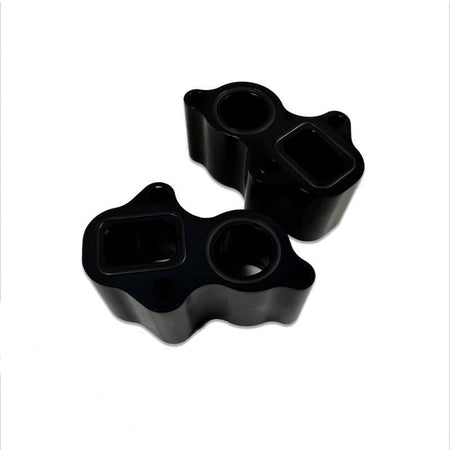 Meziere Water Pump Spacer - 1-3/4 in Thick - O-Rings - Black - GM LT-Series (Pair)