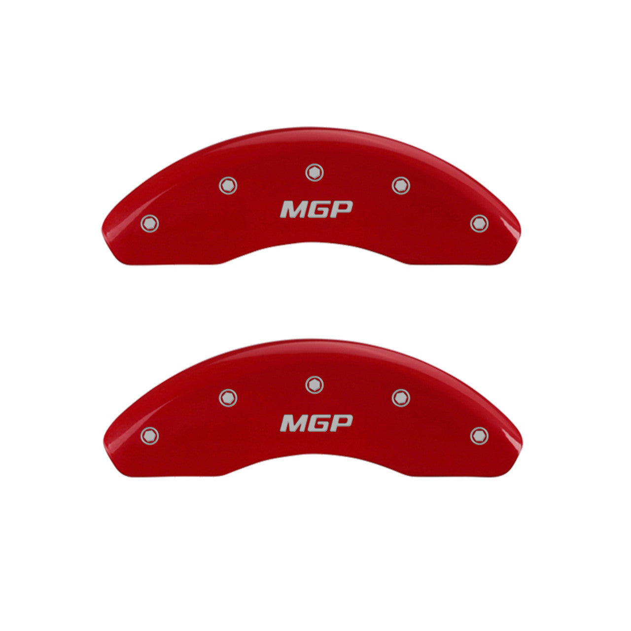 MGP Caliper Covers MGP Logo Brake Caliper Cover - Red - 16 in Minimum Wheel Diameter - GM Fullsize Van 2012-17 (Set of 4)