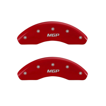 MGP Caliper Covers MGP Logo Brake Caliper Cover - Red - 16 in Minimum Wheel Diameter - GM Fullsize Van 2012-17 (Set of 4)