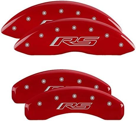 MGP Caliper Covers RS Logo Brake Caliper Cover - Red - 18 in Minimum Wheel Diameter - GM Midsize SUV 2021-24 (Set of 4)