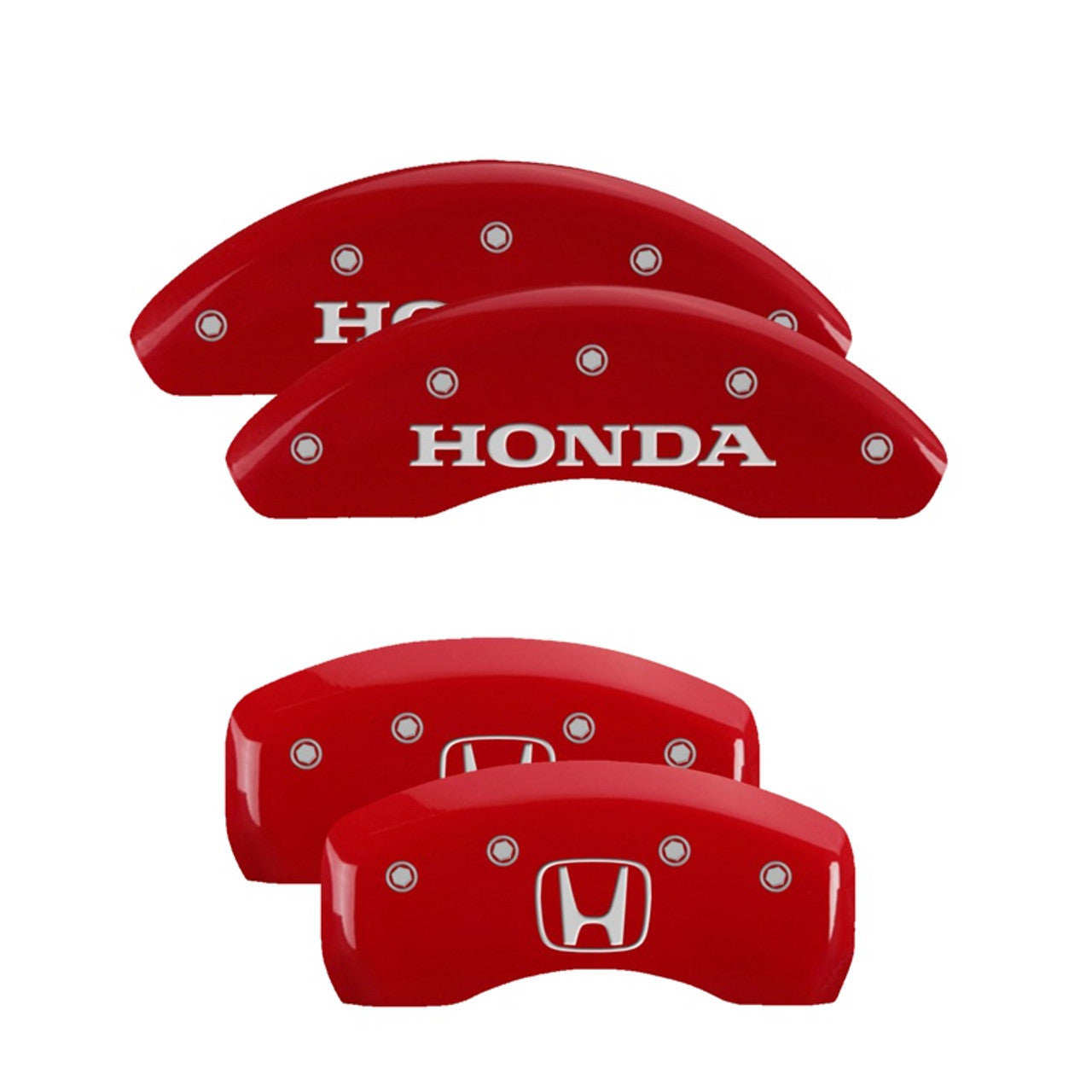 MGP Caliper Covers Honda H Logo Brake Caliper Cover - Red - 17 in Minimum Wheel Diameter - Honda Accord 2018-23 (Set of 4)