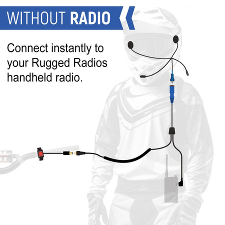 Rugged Radios MOTO MAX Complete Motorcycle Communication Kit /w Heavy-Duty OFFROAD Cables - GMR5-X - Safety Orange MH-KIT-GMR5-X-ORN