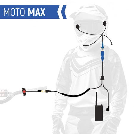 Rugged Radios MOTO MAX Complete Motorcycle Communication Kit /w Heavy-Duty OFFROAD Cables - GMR5-X - Gray MH-KIT-GMR5-X