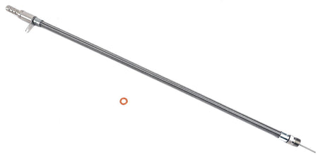 Milodon Block Mount Braided Stainless Engine Oil Dipstick - Mopar Gen III Hemi