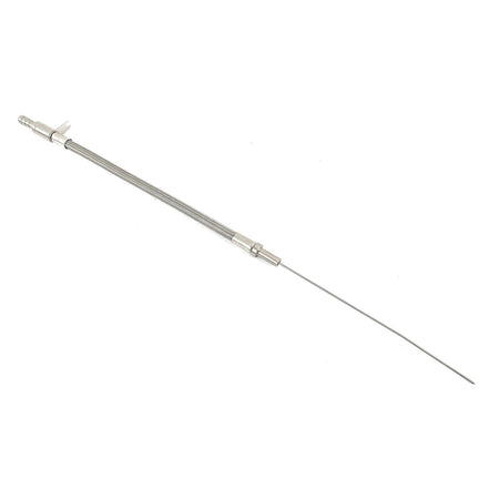 Milodon Block Mount Billet / Braided Stainless Engine Oil Dipstick - Natural / Polished - Mopar Gen III Hemi