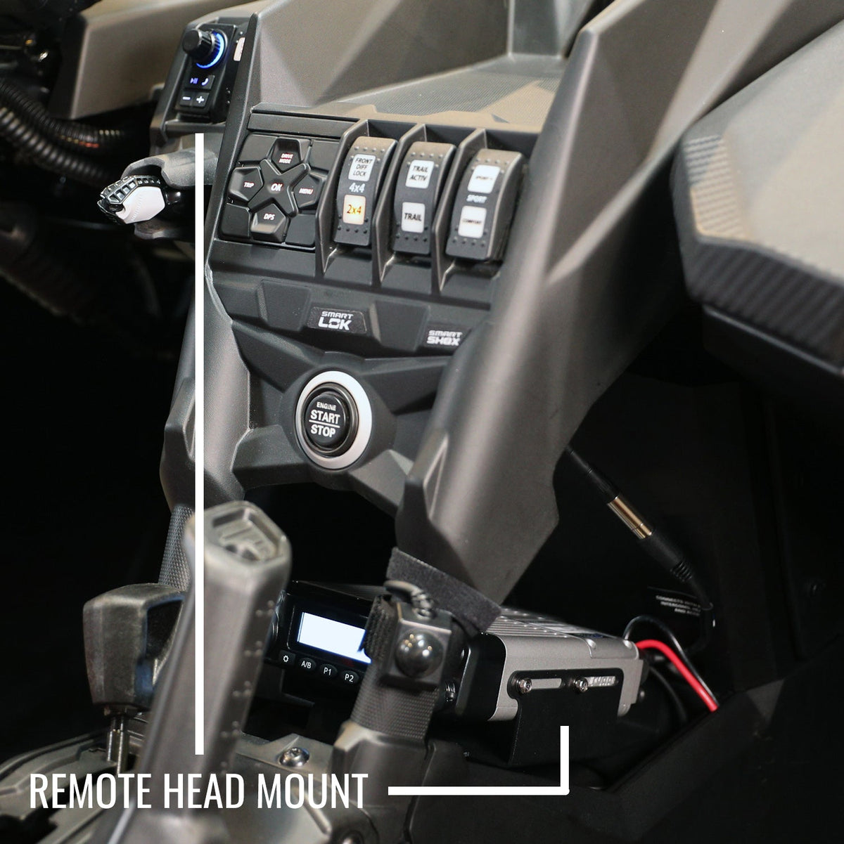 Rugged Radios Can-Am Maverick X3 Complete Communication Kit /w Bluetooth Intercom & 2-Way Radio - STX Stereo Remote Head / M1 VHF Business Band / Remote Head Mount Kit X3-STX-RS-M1-HK