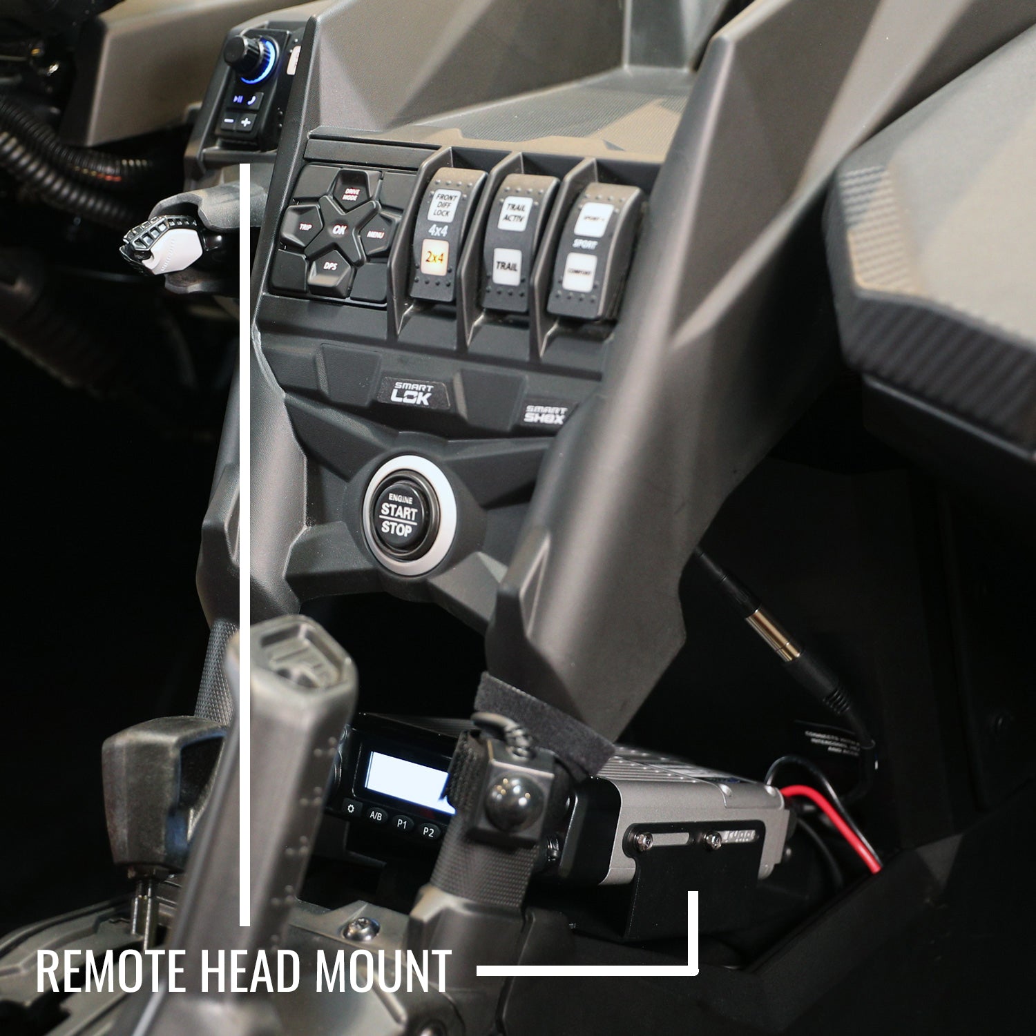 Rugged Radios Can-Am Maverick X3 Complete Communication Kit /w Bluetooth Intercom & 2-Way Radio - STX Stereo Remote Head / M1 VHF Business Band / Remote Head Mount Kit X3-STX-RS-M1-HK