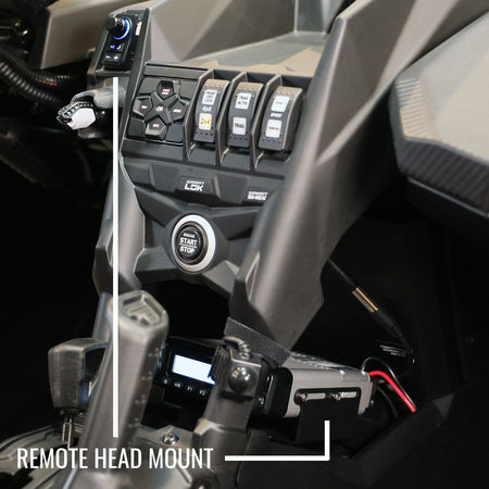 Rugged Radios Can-Am Maverick X3 Complete Communication Kit /w Bluetooth Intercom & 2-Way Radio - 696 PLUS / M1 VHF Business Band / Dash Mount X3-696-M1-HK