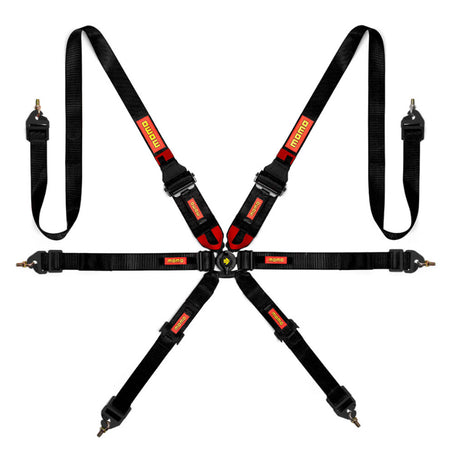Corsa 6-Point HANS Harness - Black