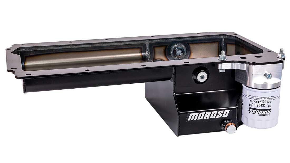 Moroso Rear Sump 7 Qt. Oil Pan - 6 in Deep - Black - GM LS-Series