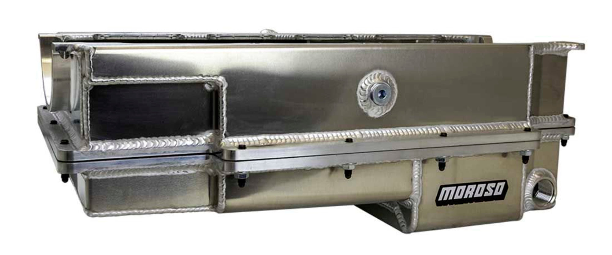 Moroso Rear Sump Natural Aluminum Engine Oil Pan - 10 Qt - Natural - Big Block Chevy