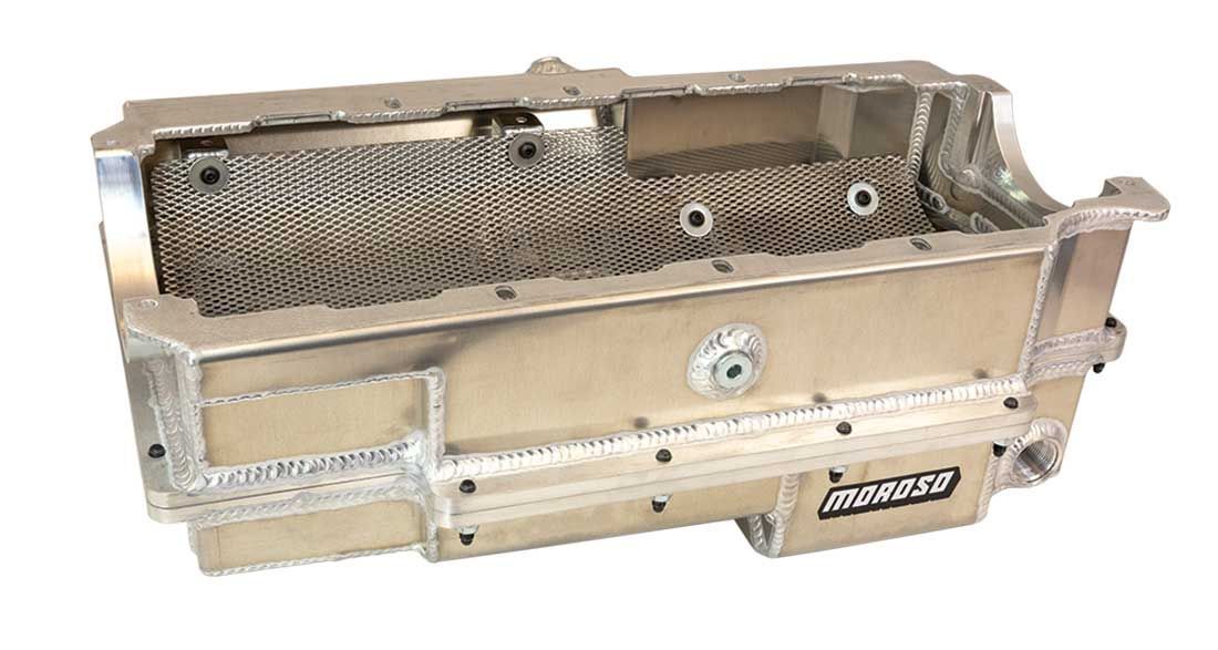 Moroso Aluminum Rear Sump 7 Qt. Oil Pan - 8 in Deep - 2-Piece Seal - 2-Piece Seal - Big Block Chevy 20379