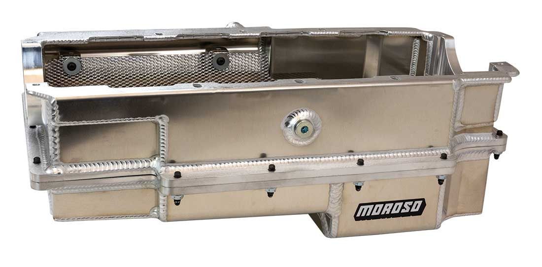Moroso Aluminum Rear Sump 7 Qt. Oil Pan - 8 in Deep - 2-Piece Seal - 2-Piece Seal - Big Block Chevy 20393