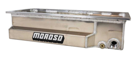 Moroso Aluminum Rear Sump 14 Qt. Oil Pan - 6.5 in Deep - One 16 AN Female Left Side Pickup - Noonan 4.9 Hemi