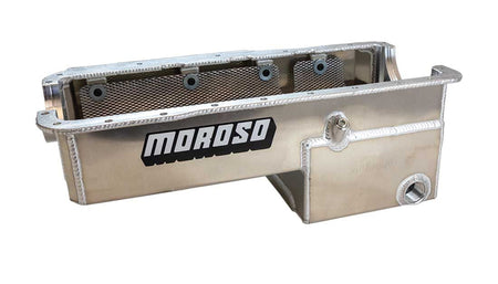 Moroso Rear Sump Aluminum Engine Oil Pan - 7 Qt - Natural - Small Block Ford