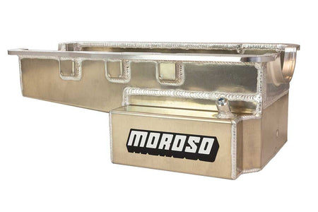Moroso Front Sump Aluminum Engine Oil Pan - 7 Qt - Natural - Small Block Ford