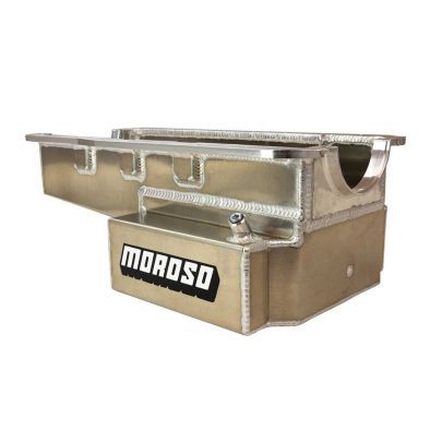 Moroso Front Sump Aluminum Engine Oil Pan - 7 Qt - Natural - Small Block Ford