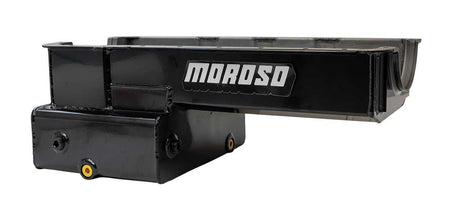 Moroso Road Race Front Sump Black Engine Oil Pan - 7 Qt - Black - Small Block Ford