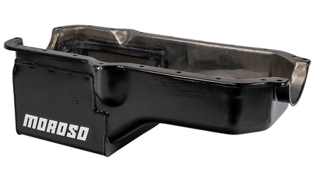 Moroso Rear Sump Zinc Plated Steel Engine Oil Pan - 7 Qt - Zinc Plated - AMC V8