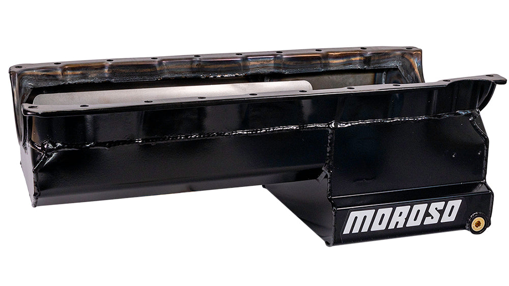 Moroso Rear Sump Zinc Steel Engine Oil Pan - 7 Qt - Zinc - Big Block Chevy