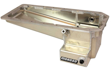 Moroso Road Race Front Sump Natural Engine Oil Pan - 11 Qt - Natural - Mopar Gen III Hemi