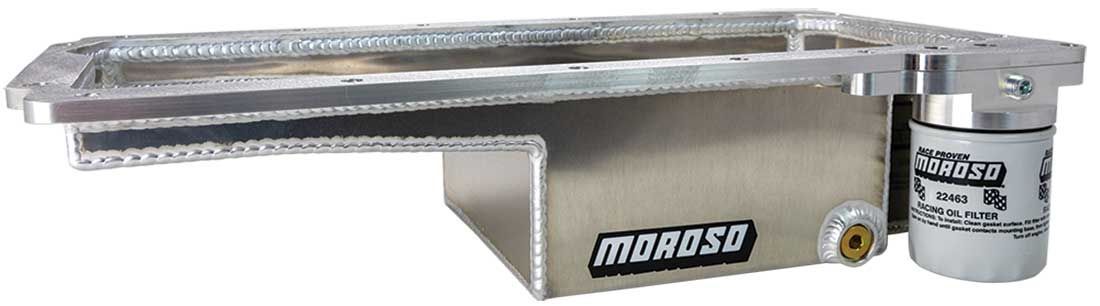 Moroso Rear Sump 6 Qt. Aluminum Oil Pan - 4.875 in Deep - GM LS-Series