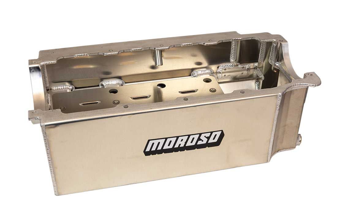 Moroso Marine Full Sump Aluminum Engine Oil Pan - 12 Qt - Natural - Big Block Chevy