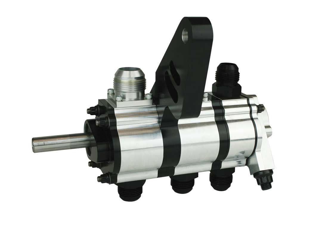 Moroso Tri-Lobe 3 Stage Dry Sump Oil Pump - 1.200 in Pressure / 1.700 in Scavenge Stages - Passenger Side - Big Block Chevy