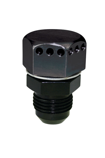 Moroso Positive Seal Vented 10 AN Male Fitting - Black 