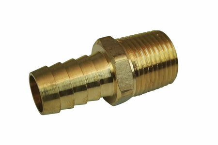 Moroso Straight 1/2 in NPT Male to 5/8 in Hose Barb Fitting - Brass