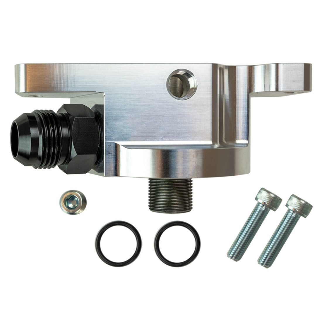 Moroso Bypass Oil Filter Adapter - Bolt-On - 10 AN Female Inlet - 1/4 in NPT Female Port - GM LT-Series