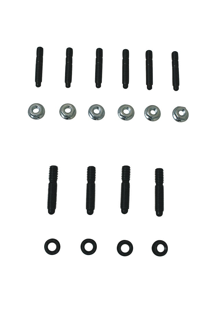 Moroso Serrated Face Nuts Bullet Nose Stud Oil Pan Stud - Grade 8 - Black Oxide - Small Block Chevy