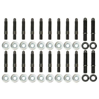 Moroso Oil Pan Stud - Serrated Face Nuts - Grade 8 - Black Oxide - Small Block Ford