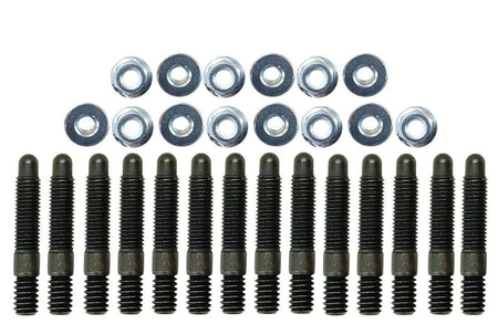 Moroso Valve Cover Stud - 1/4-20 in Thread - Hex Nuts - Black Oxide - Big Block Chevy (Set of 14) 38823