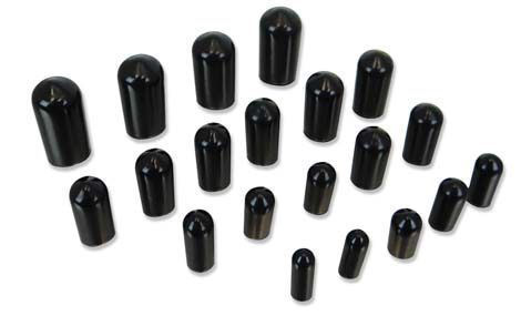 Moroso Vacuum Line Cap Kit - Assorted Sizes - Rubber - Black