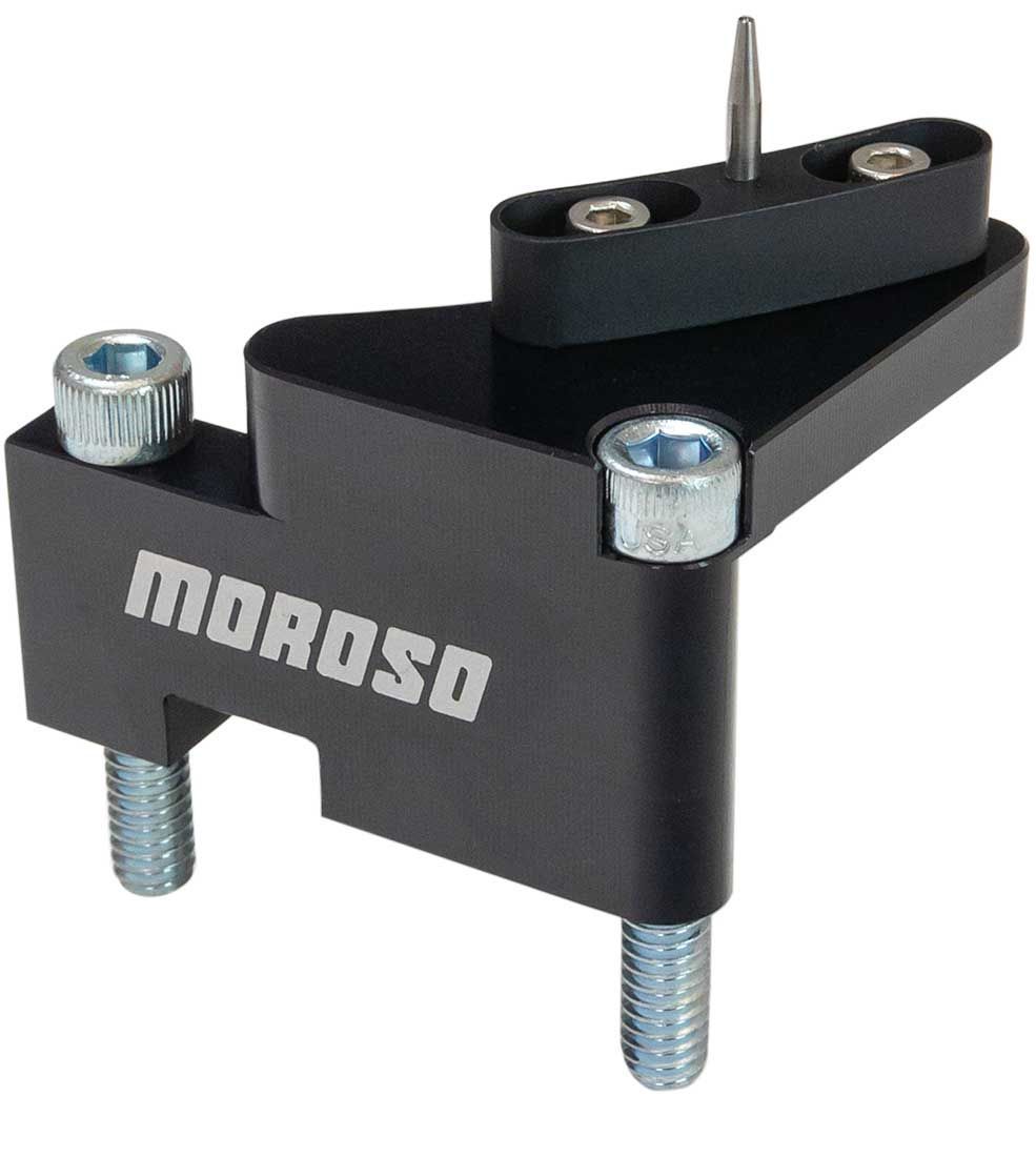 Moroso Adjustable Timing Pointer - Black - Big Block Chevy