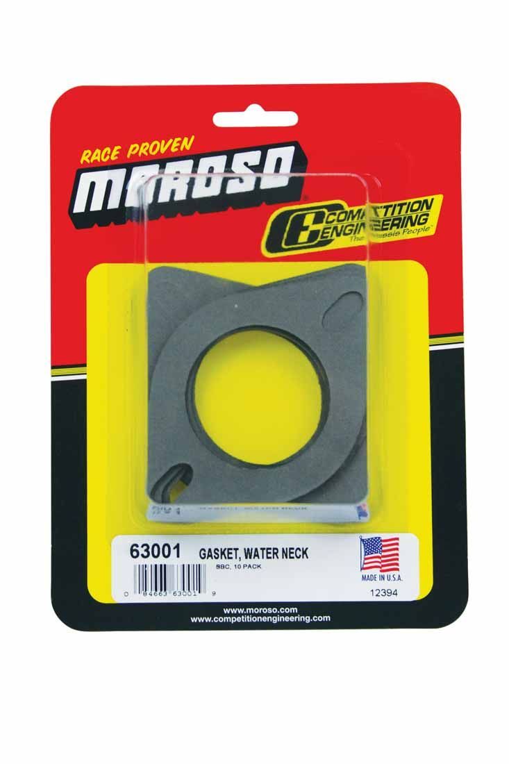 Moroso Water Neck Gaskets - 0.063 in Thick - Fiber - Small Block Chevy (Set of 10)
