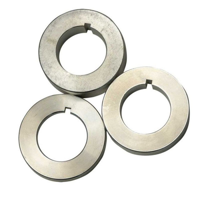 Moroso Crank Mandrel Spacer - 0.25 in / 0.375 in / 0.5 in Thick - 1 in Mandrel - 1/8 in Keyway