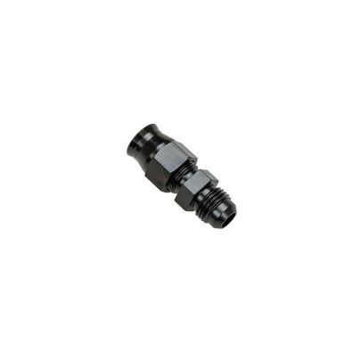 Moroso 6 AN Male to 3/8 in Tubing Straight Tube End Fitting - Black