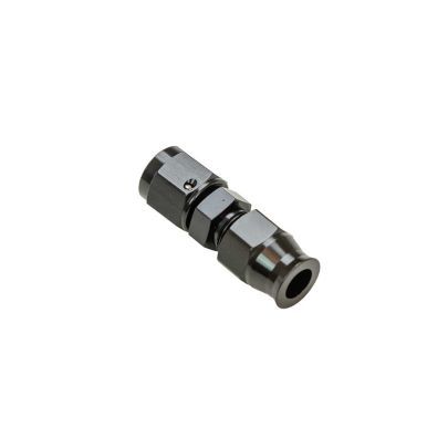 Moroso 6 AN Female to 3/8 in Tubing Straight Tube End Fitting - Black