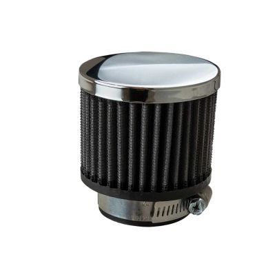 Moroso Clamp-On Round Breather - 1-3/4 in OD Tube - Chrome