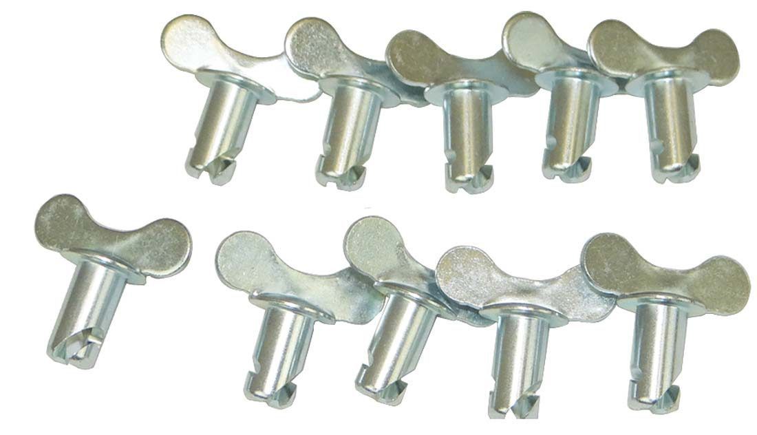 Moroso Wing Head Steel Quick Turn Fastener - 5/16 x 0.500 in Body - Zinc (Set of 10)