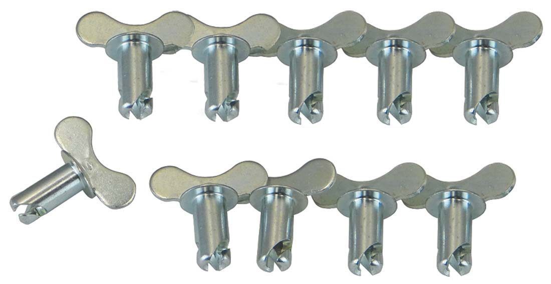 Moroso Wing Head Steel Quick Turn Fastener - 5/16 x 0.550 in Body - Zinc (Set of 10)