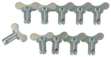 Moroso Wing Head Steel Quick Turn Fastener - 5/16 x 0.550 in Body - Zinc (Set of 10)