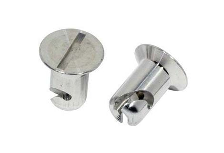 Moroso Flush Head Aluminum Quick Turn Fastener - Slotted - 7/16 x 0.450 in Body (Set of 10)