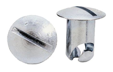 Moroso Oval Head Steel Quick Turn Fastener - Slotted - 7/16 x 0.450 in Body - Zinc (Set of 10)