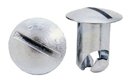 Moroso Oval Head Steel Quick Turn Fastener - Slotted - 7/16 x 0.450 in Body - Zinc (Set of 10)